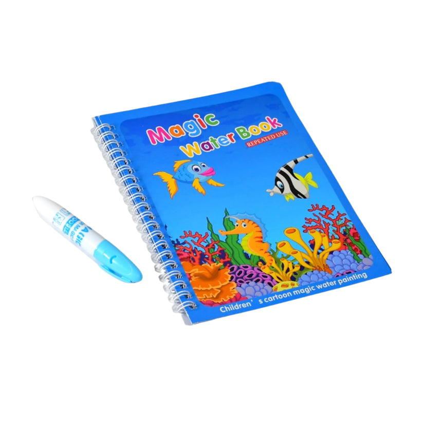 Magic Water Coloring Book – Reusable Mess-Free Fun for Kids (Pack of 4)
