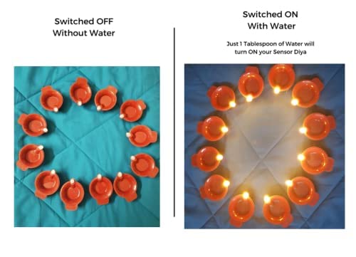 LED Water Sensor Reflection Diya