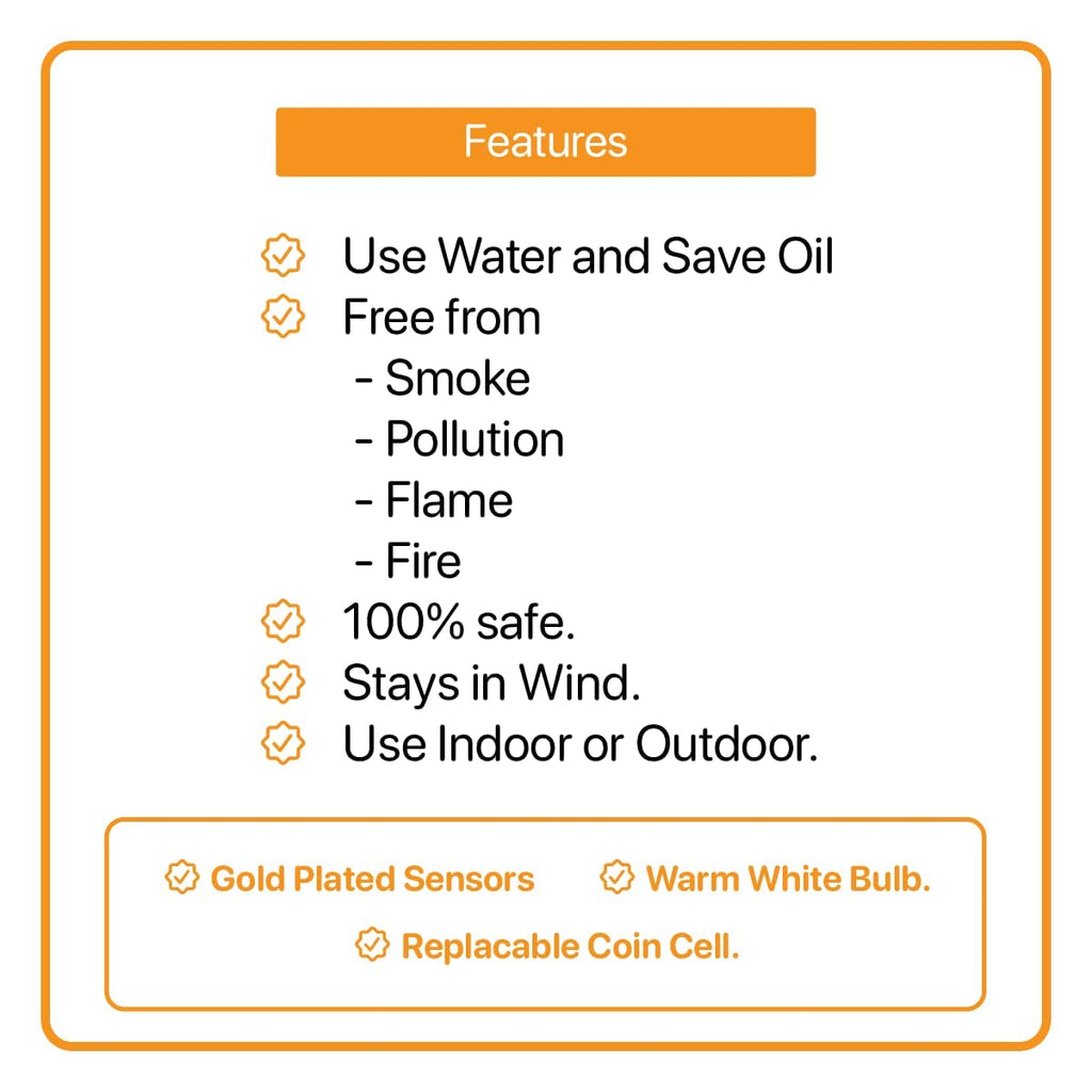 LED Water Sensor Reflection Diya