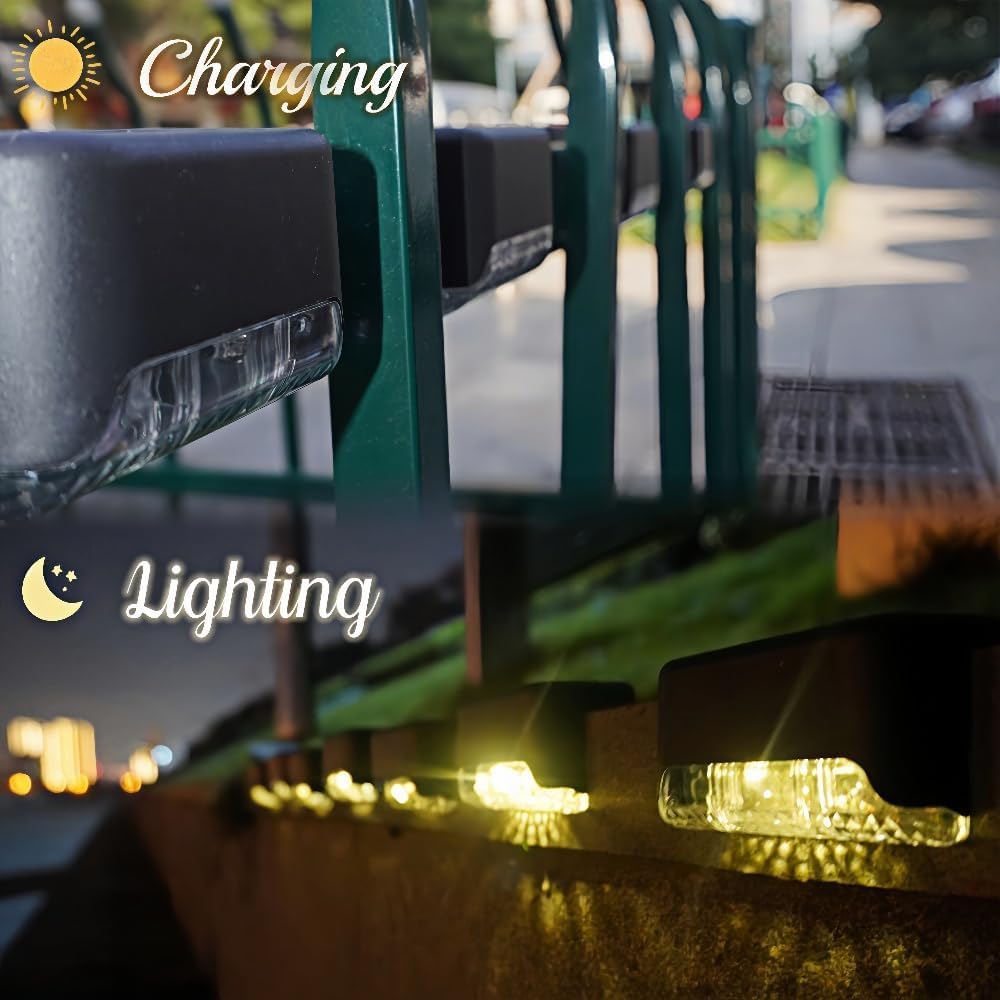 Waterproof LED Solar Powered Deck Stair Outdoor Light (Pack of 2)
