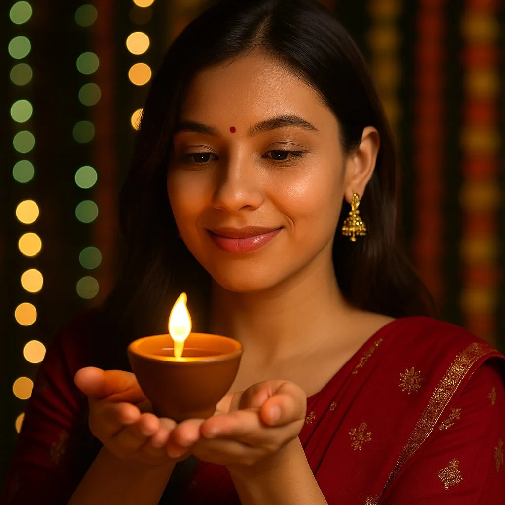 LED Water Sensor Reflection Diya