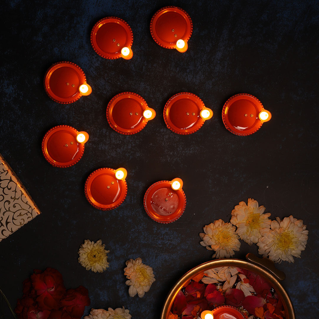 LED Water Sensor Reflection Diya
