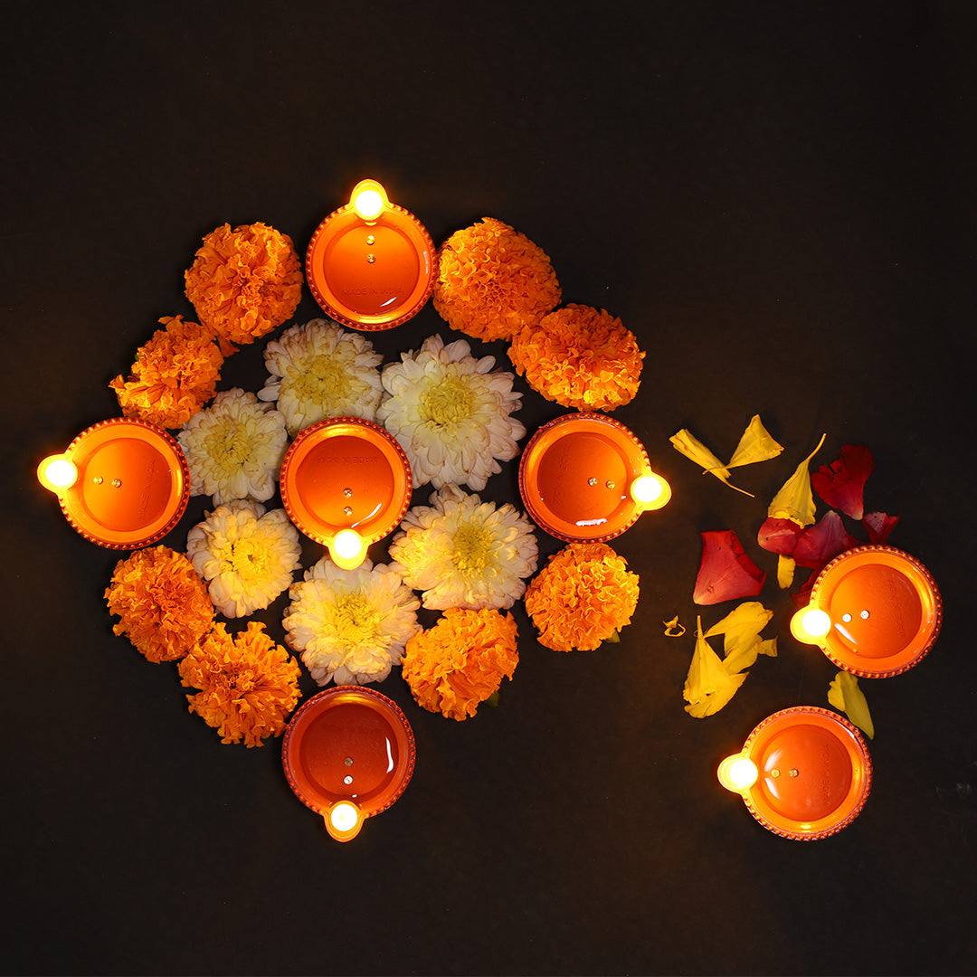 LED Water Sensor Reflection Diya